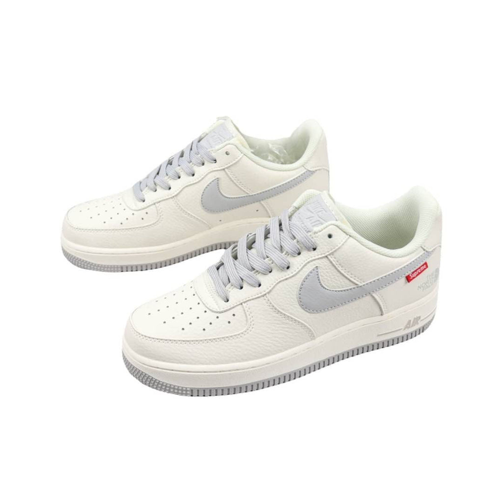 Supreme x The North Face x Nike Air Force 1 07 Low Off White Grey - All About Eg