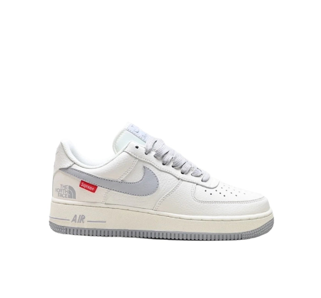 Supreme x The North Face x Nike Air Force 1 07 Low Off White Grey - All About Eg