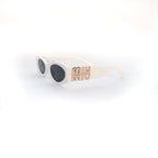Sunglasses WHITE FRAME BLACK LENS - All About Eg