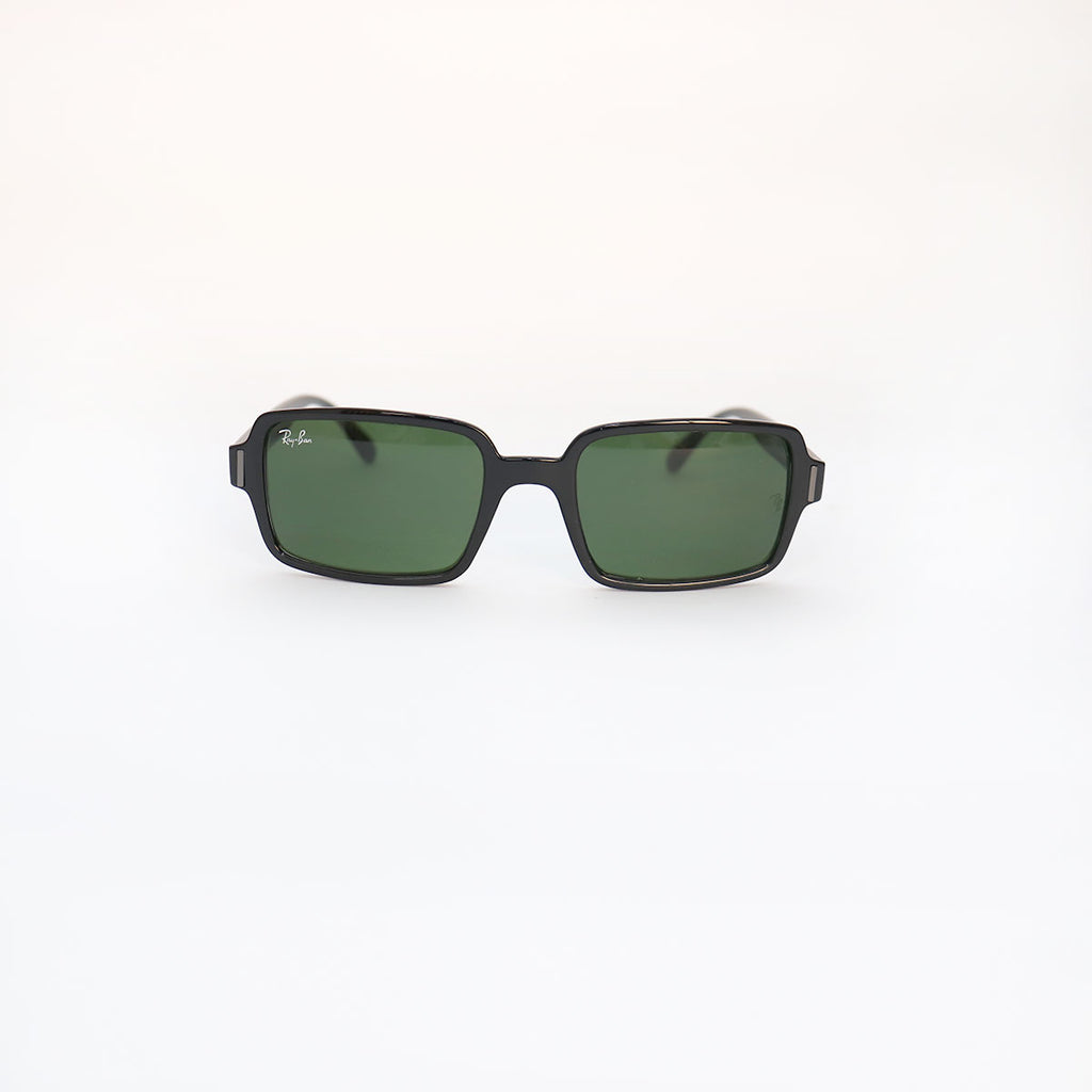 Sunglasses BLACK FRAME GREEN LENS - All About Eg