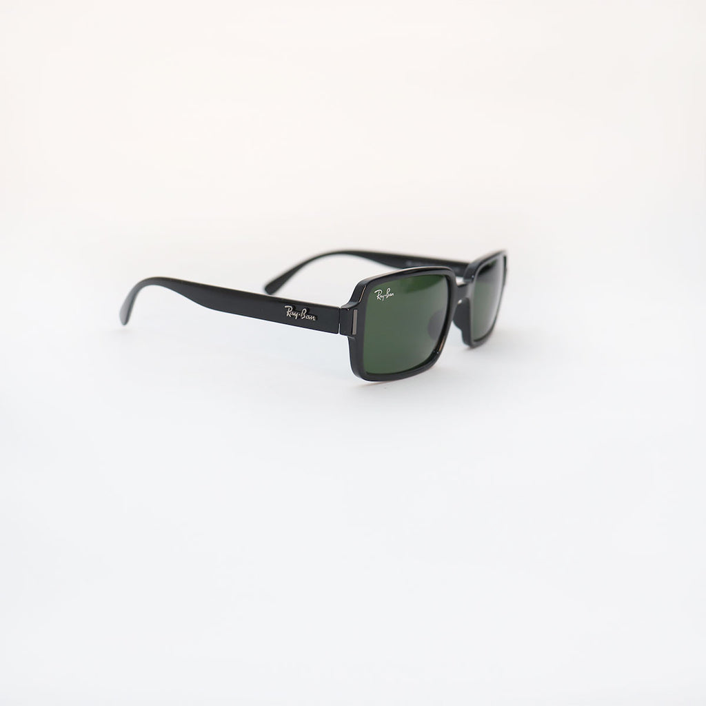 Sunglasses BLACK FRAME GREEN LENS - All About Eg