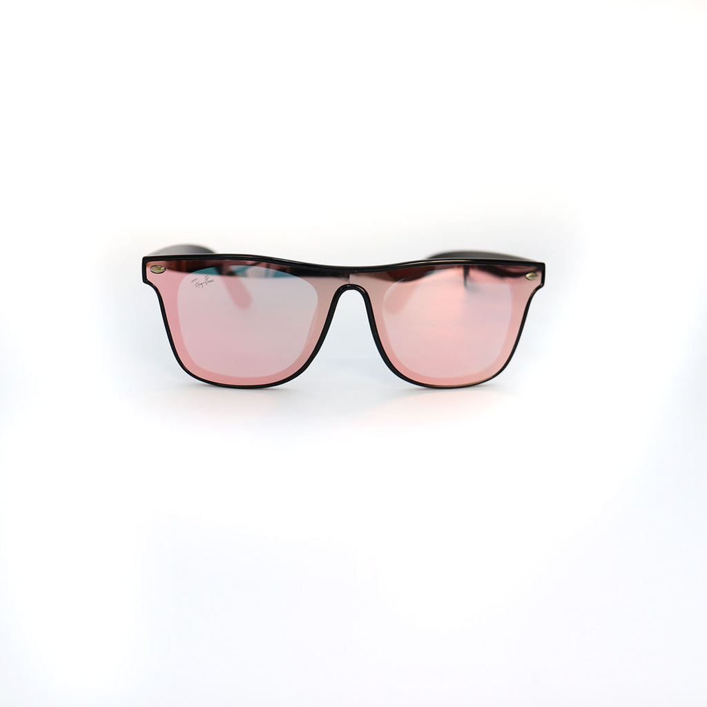 Sunglasses BLACK FRAME PINK LENS - All About Eg