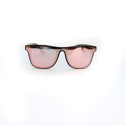 Sunglasses BLACK FRAME PINK LENS - All About Eg
