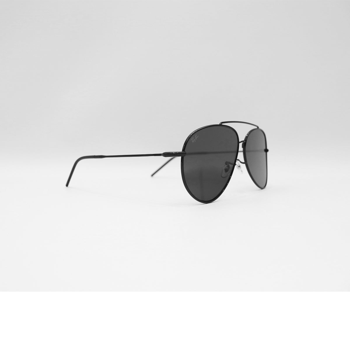 RAY-BAN AVIATOR REVERSE BLACK FRAME BLACK LENS - All About Eg