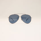 RAY-BAN AVIATOR REVERSE SILVER FRAME BLUE LENS - All About Eg