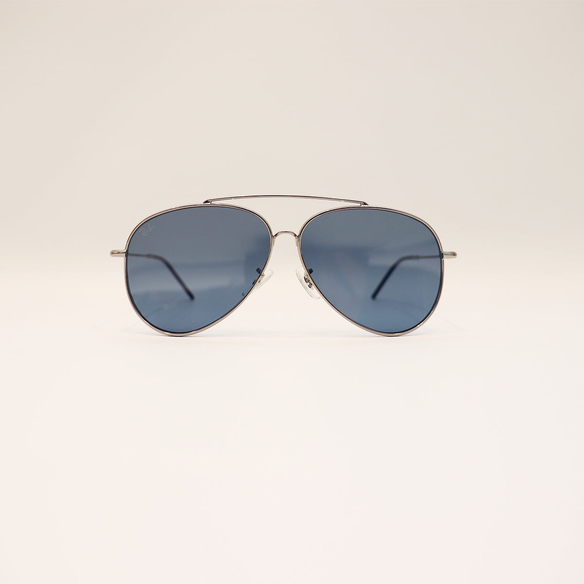 RAY-BAN AVIATOR REVERSE SILVER FRAME BLUE LENS - All About Eg