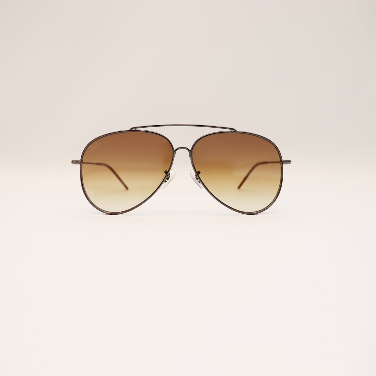 RAY-BAN AVIATOR REVERSE BLACK FRAME BROWN LENS - All About Eg