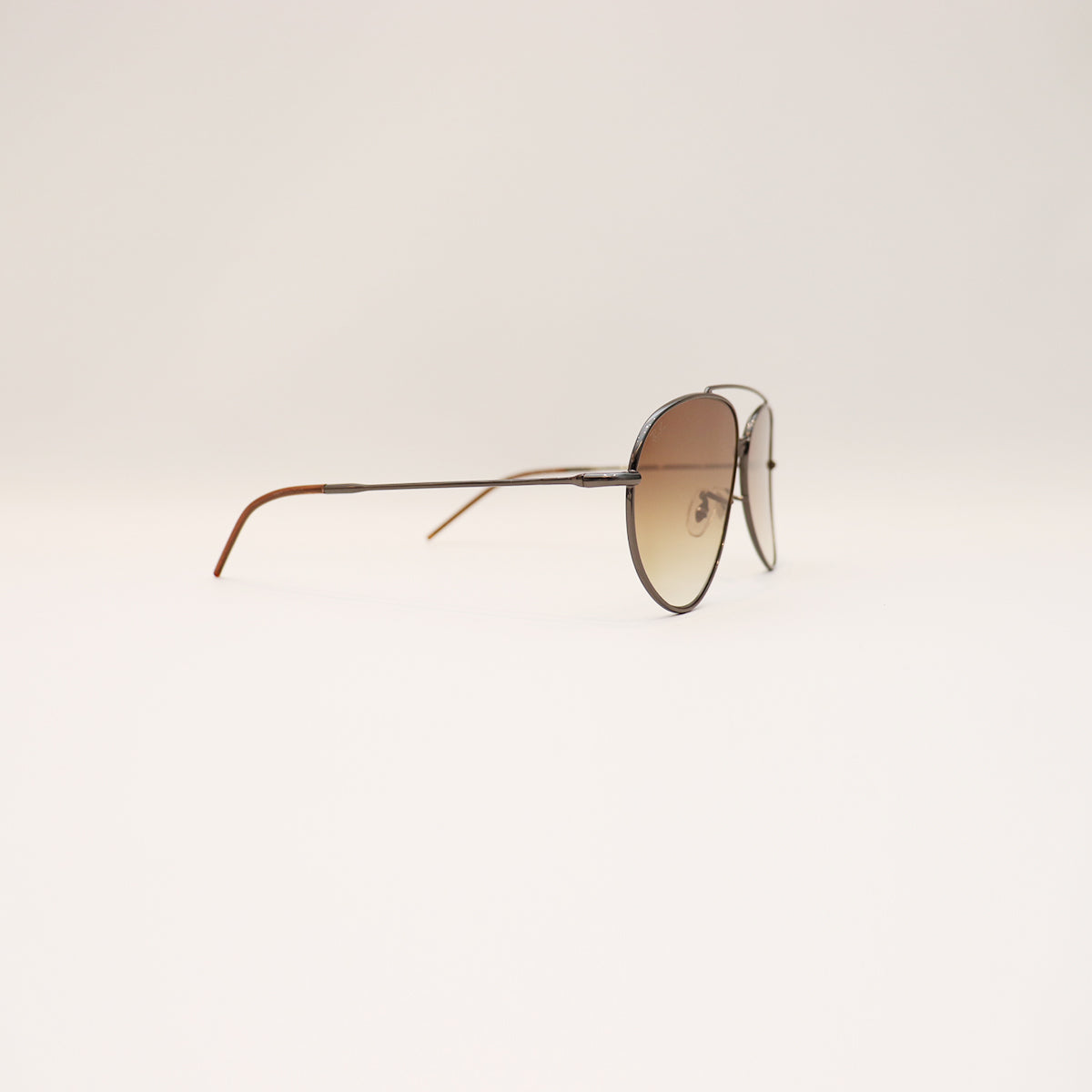 RAY-BAN AVIATOR REVERSE BLACK FRAME BROWN LENS - All About Eg