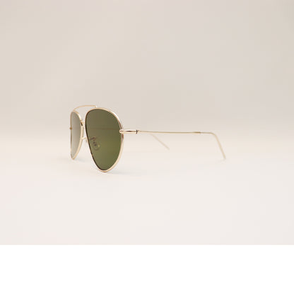 RAY-BAN AVIATOR REVERSE GOLD FRAME GREEN LENS - All About Eg