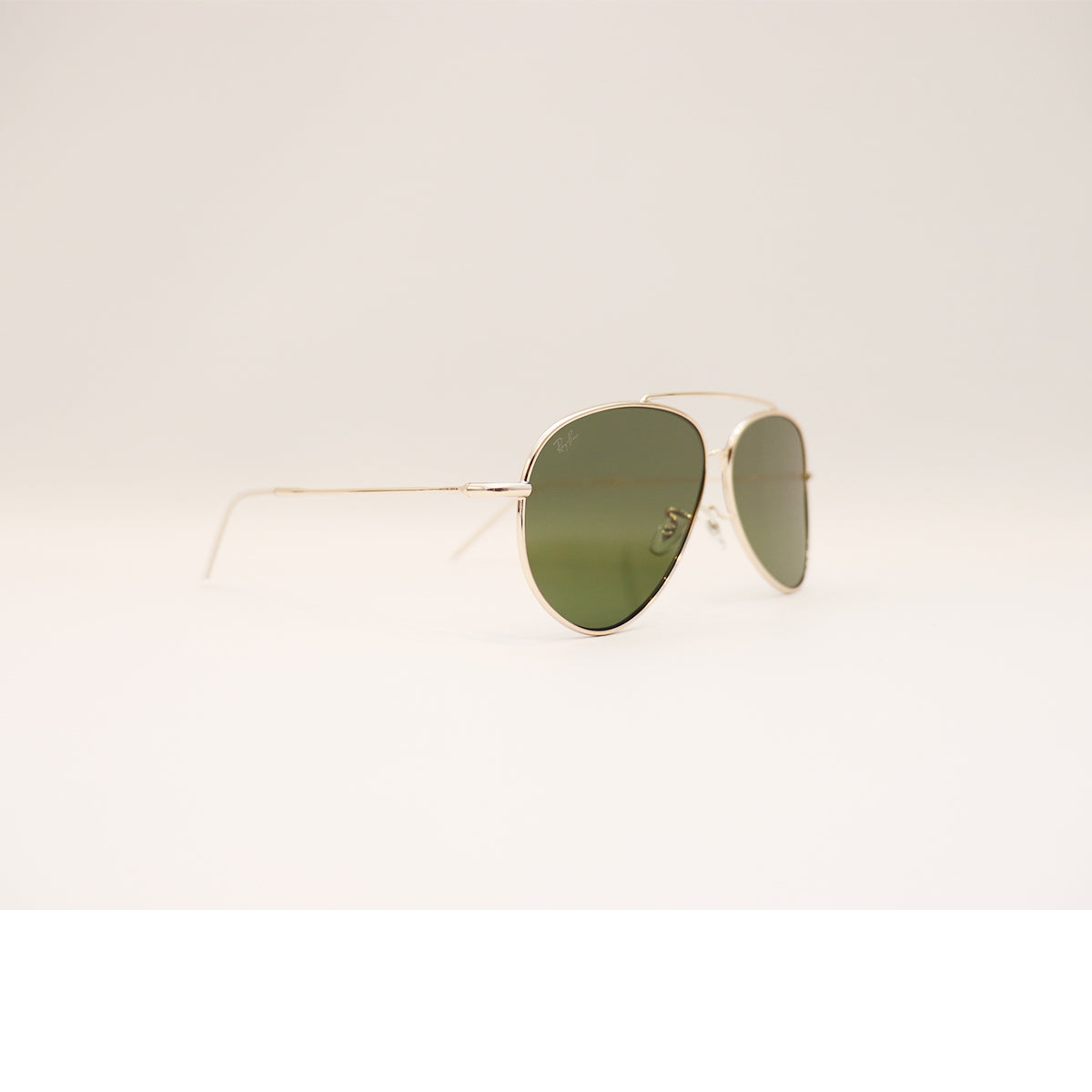 RAY-BAN AVIATOR REVERSE GOLD FRAME GREEN LENS - All About Eg