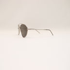 RAY-BAN AVIATOR REVERSE SILVER FRAME DARK GREY LENS - All About Eg
