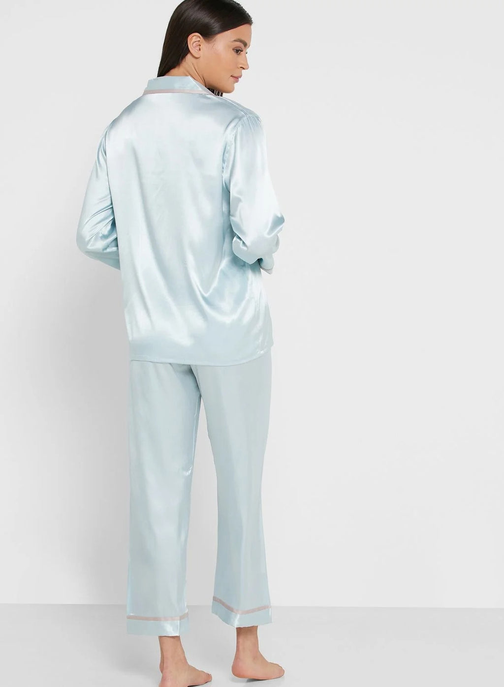 Satin Pyjama Set Light Blue