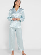 Satin Pyjama Set Light Blue