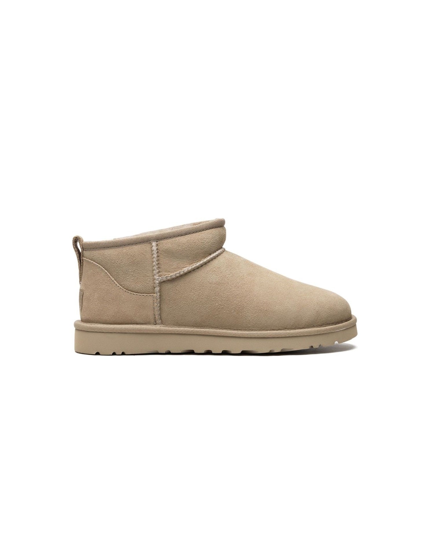 UGG Classic Ultra Mini Suede Brown Boots – side view -All About Eg