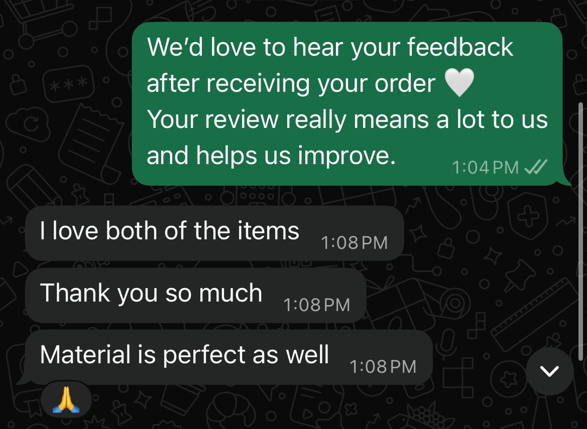 Customer feedback