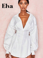 Women's Elegant Fitted-Waist Long-Sleeve Shirt – Chic Autumn Office & Daily Style