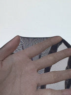 Women's Tiger Print Sheer Mesh Pajamas with Long Sleeves and Fingerholes