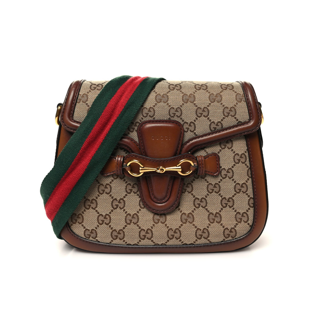 Gucci Monogram Medium Lady Web Shoulder Bag Beige Cuir - All About Eg