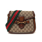 Gucci Monogram Medium Lady Web Shoulder Bag Beige Cuir - All About Eg