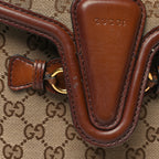 Gucci Monogram Medium Lady Web Shoulder Bag Beige Cuir - All About Eg