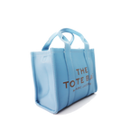 Marc Jacobs Women Light Blue Small Debossed Tote - All About Eg