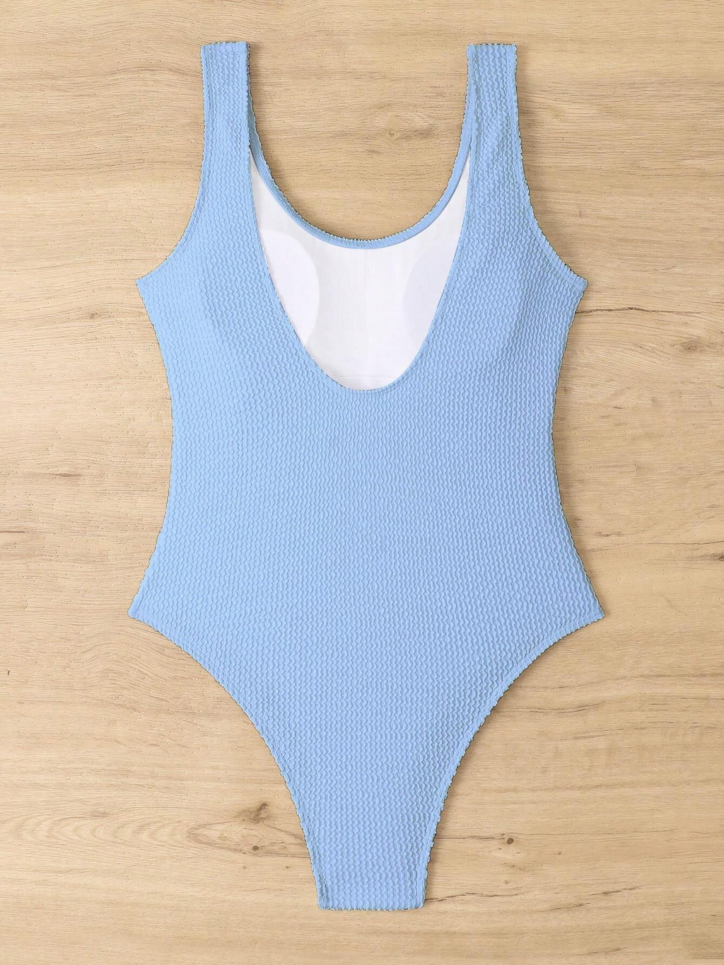 Candy-Colored Wrinkle Fabric Wave Stripe Women's One-Piece Swimsuit, Fluorescent, Triangle Tight Jumpsuit - All About Eg