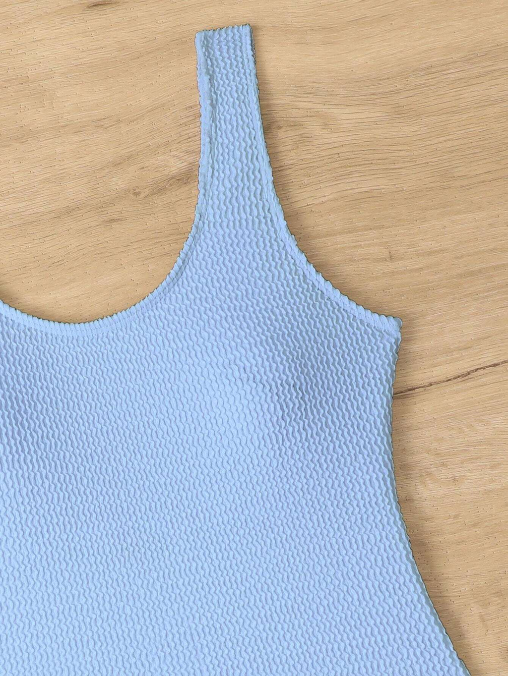 Candy-Colored Wrinkle Fabric Wave Stripe Women's One-Piece Swimsuit, Fluorescent, Triangle Tight Jumpsuit - All About Eg