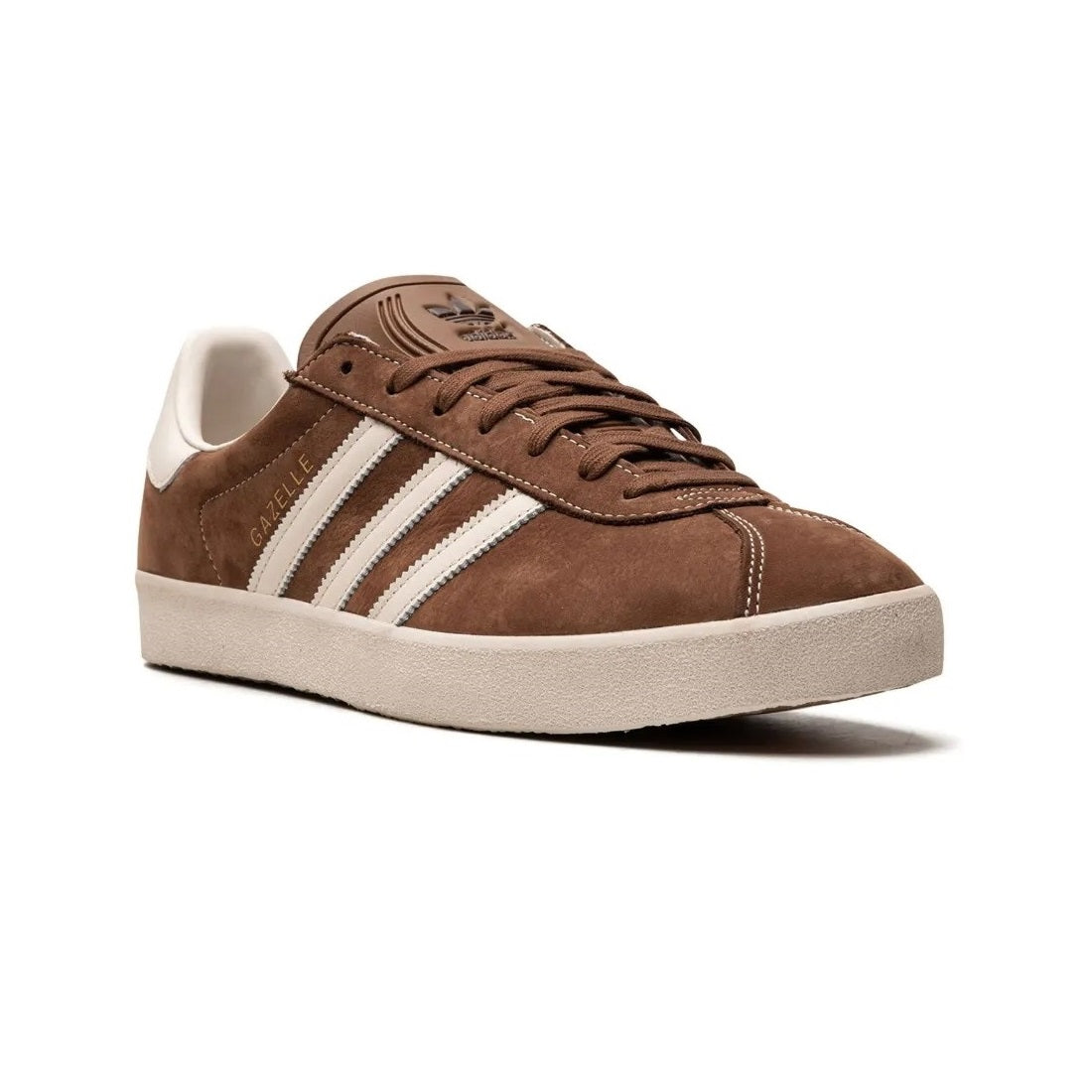 Adidas Gazelle 3 Stripes Leather Sneakers Brown