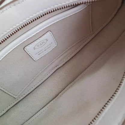 Tod's Micro Deni Lume leather top handle bag White - All About Eg