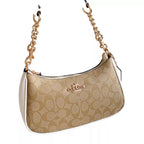 Coach Teri Shoulder Bag In Signature Canvas White Khaki - All About Eg