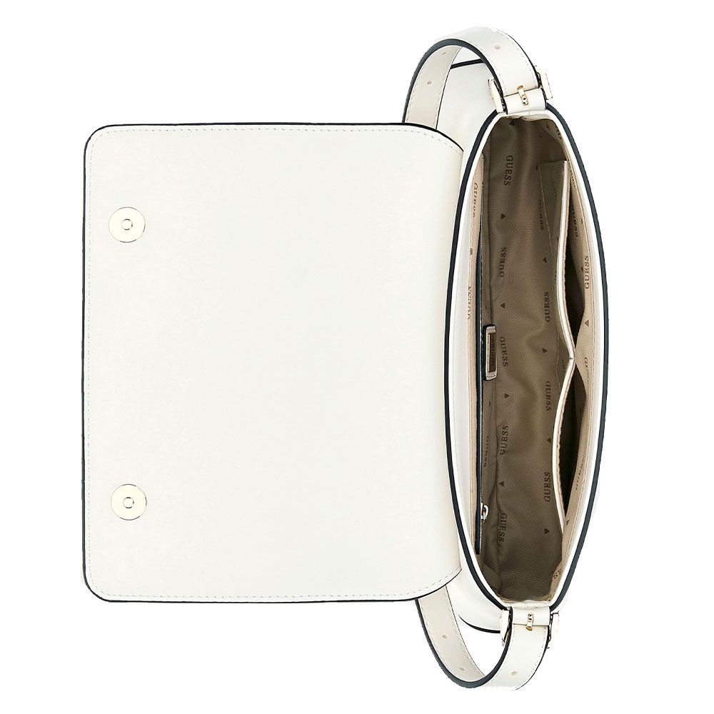 Guess Desideria Mini Flap Shoulder Bag White - All About Eg