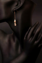 Long Crystal Quartz Twig Earrings - All About Eg