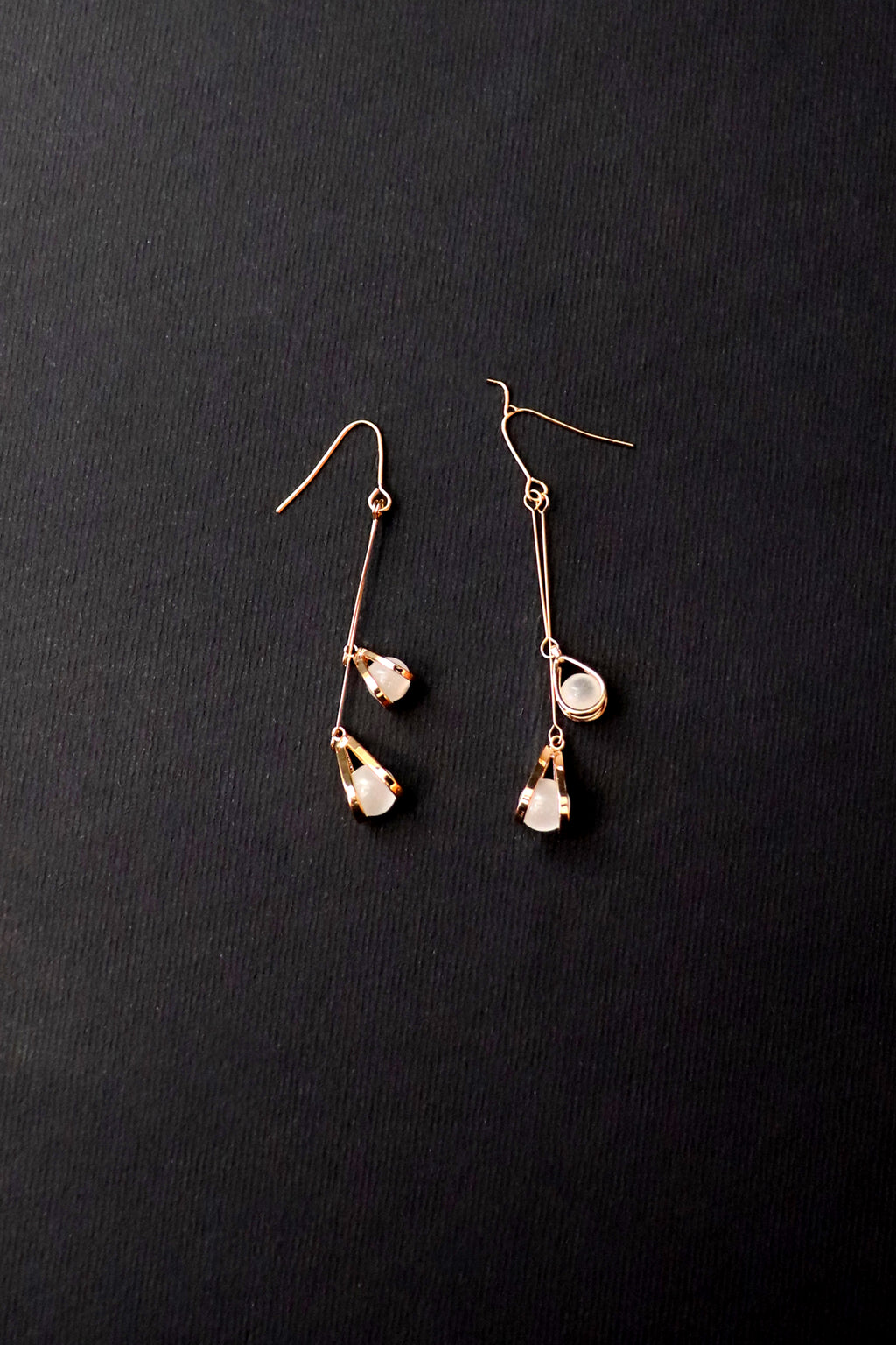 Long Crystal Quartz Twig Earrings - All About Eg