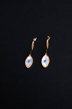 Evil Eye Mother of Pearl Earring - All About Eg