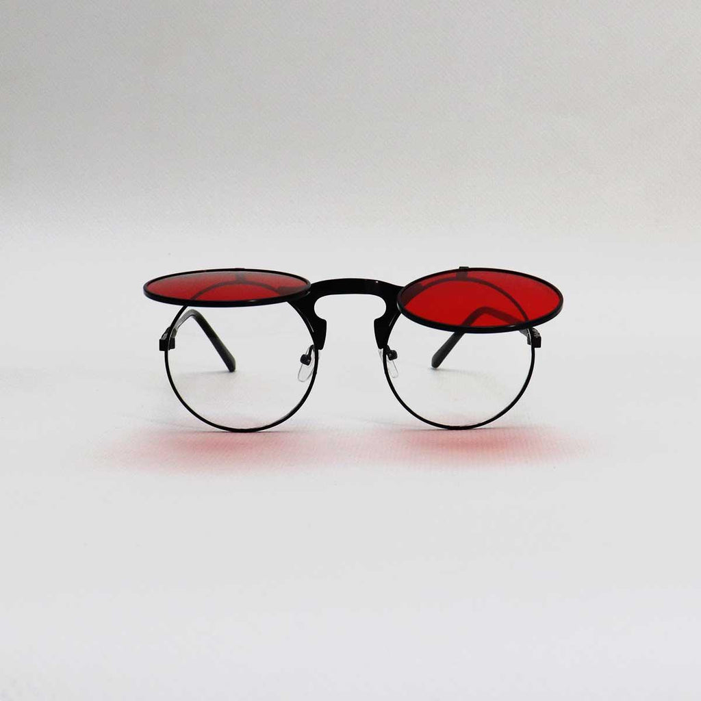 BLACK FRAME RED LENS - All About Eg