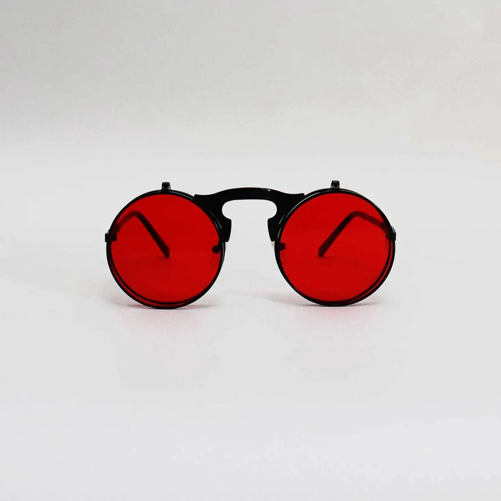 BLACK FRAME RED LENS - All About Eg