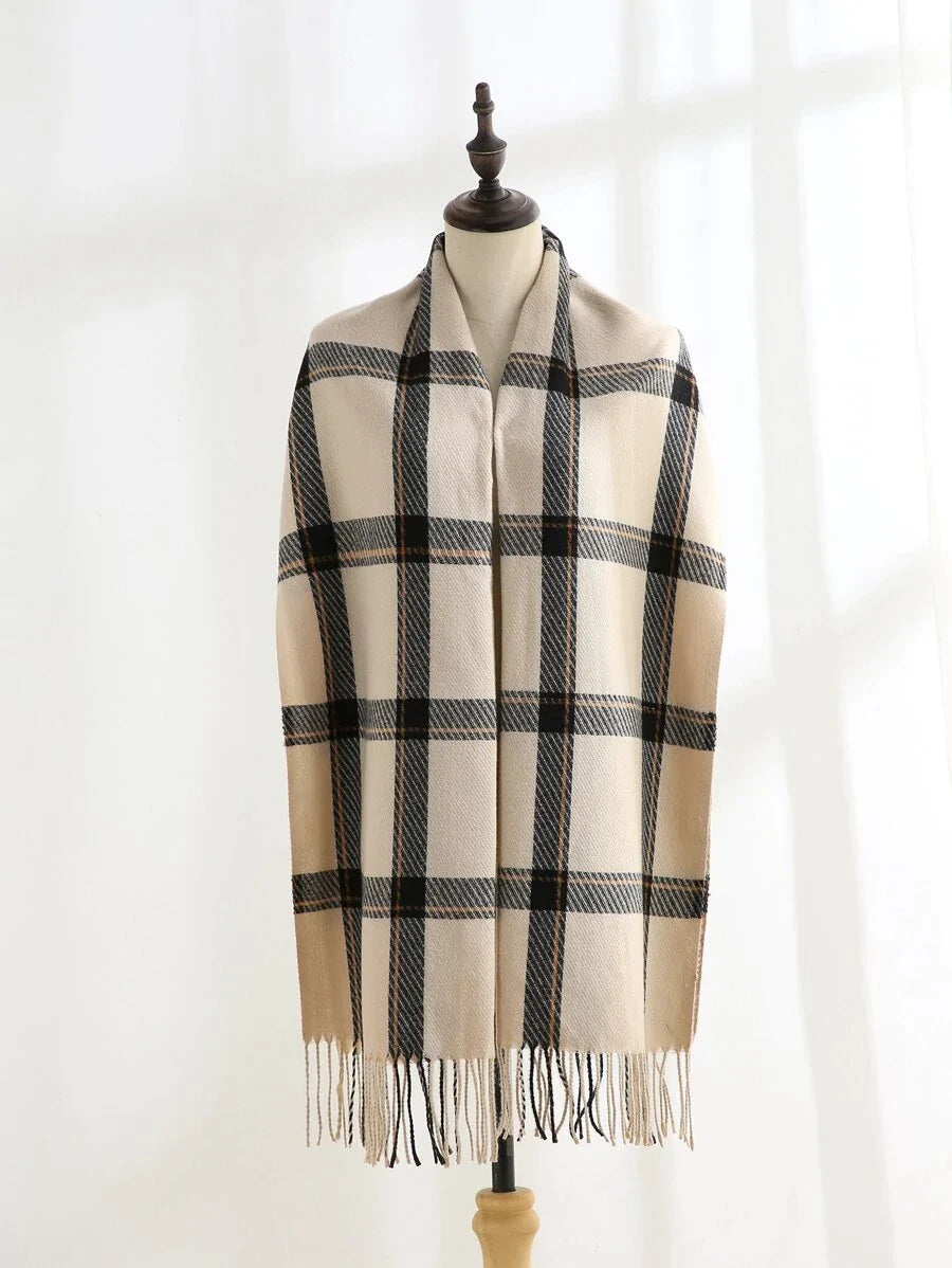 Plaid Pattern Scarf - All About Eg