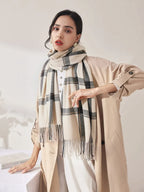 Plaid Pattern Scarf - All About Eg