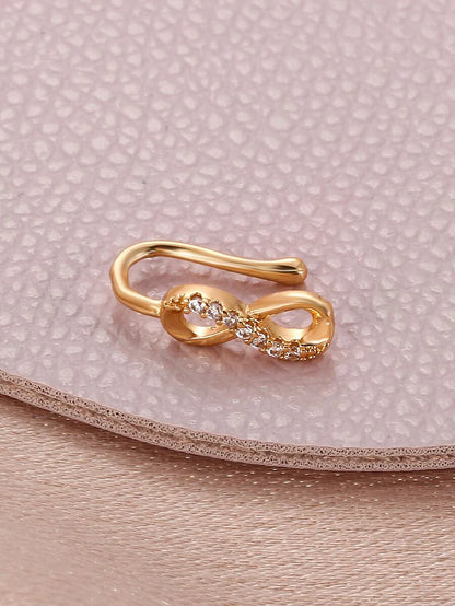 Rhinestone Infinity Decor Nose Cuff - All About Eg