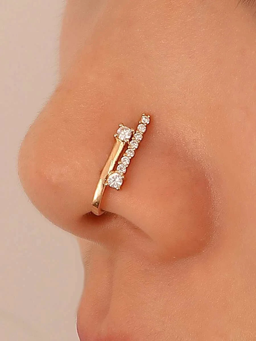 Zircon Decor Nose Cuff - All About Eg