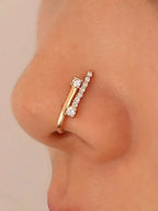 Zircon Decor Nose Cuff - All About Eg