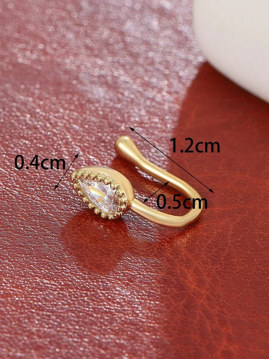 Water-drop Decor Nose Ring - All About Eg