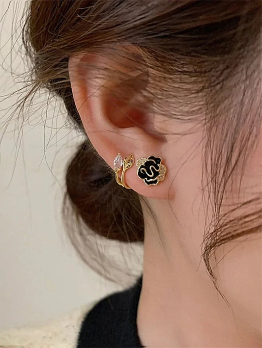 Flower Decor Earring Jackets - All About Eg