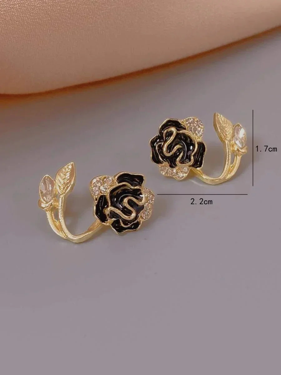 Flower Decor Earring Jackets - All About Eg