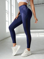 Women's Fashionable Mesh Insert Workout Leggings, Suitable For Yoga - All About Eg