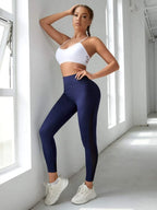 Women's Fashionable Mesh Insert Workout Leggings, Suitable For Yoga - All About Eg