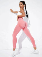 Seamless Wide Waistband Leggings - All About Eg