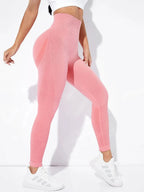 Seamless Wide Waistband Leggings - All About Eg