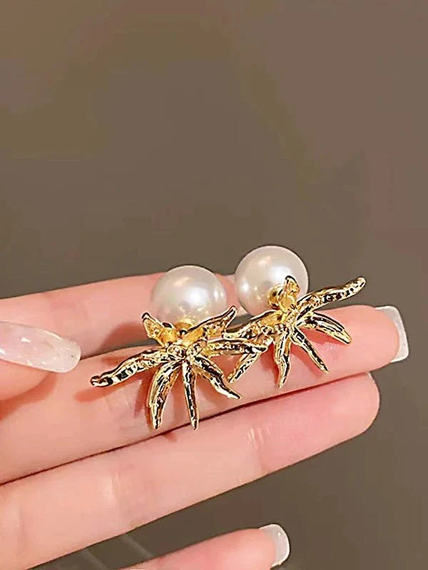 Coral Pearl Earring - All About Eg