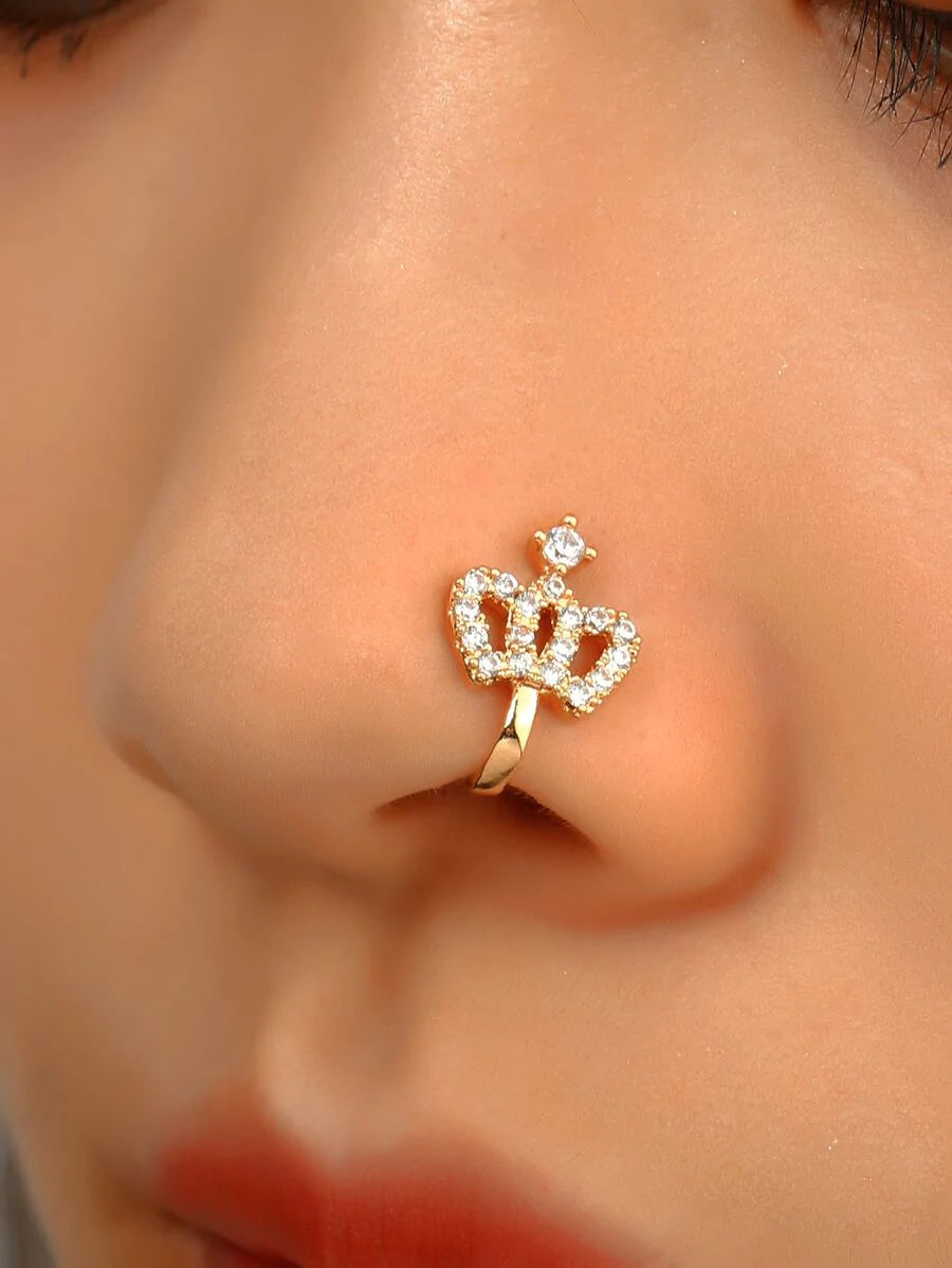 Zircon Crown Nose Ring - All About Eg